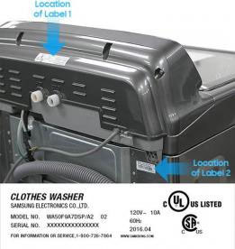 samsung washing machine models recalled